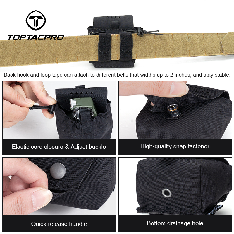 TOPTACPRO Tactical Tool Pouch MOLLE Multi-function Grenade Pouch 8535