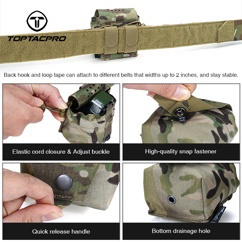 TOPTACPRO Tactical Tool Pouch MOLLE Multi-function Grenade Pouch 8535