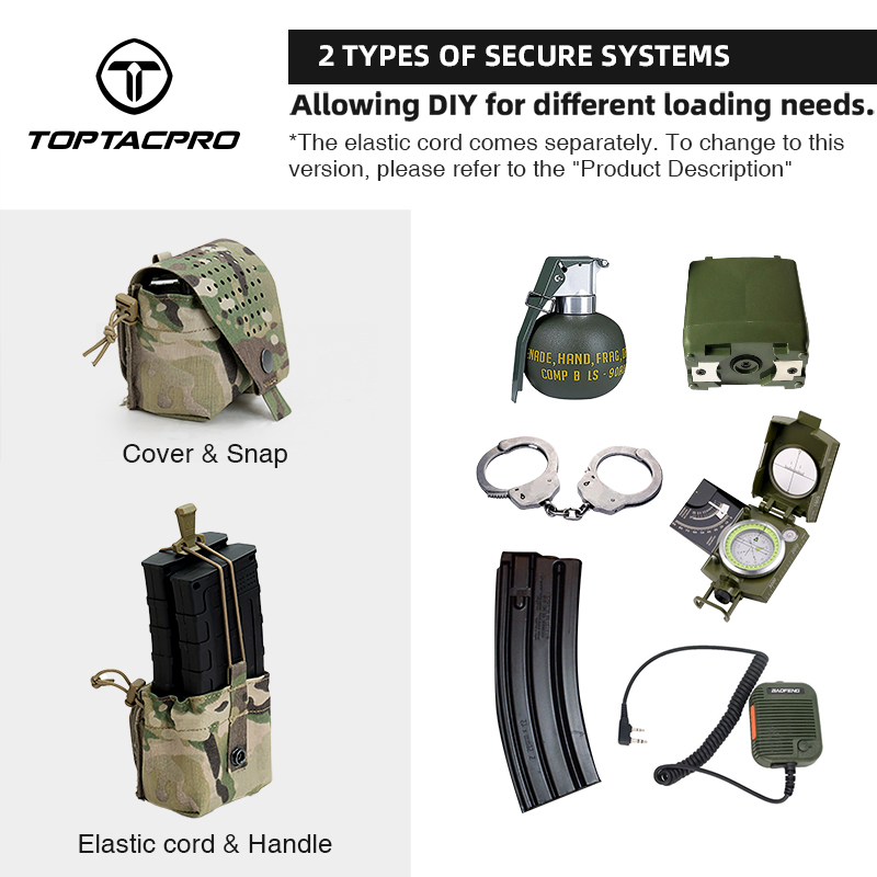 TOPTACPRO Tactical Tool Pouch MOLLE Multi-function Grenade Pouch 8535