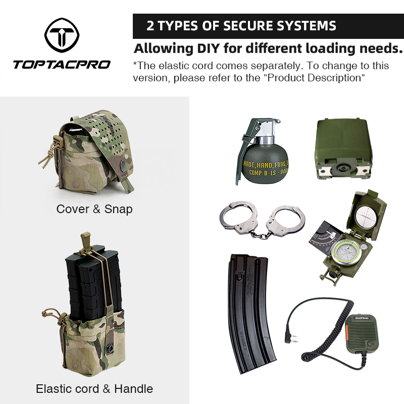 TOPTACPRO Tactical Tool Pouch MOLLE Multi-function Grenade Pouch 8535