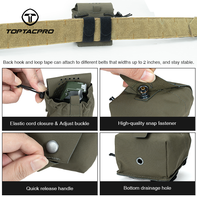 TOPTACPRO Tactical Tool Pouch MOLLE Multi-function Grenade Pouch 8535