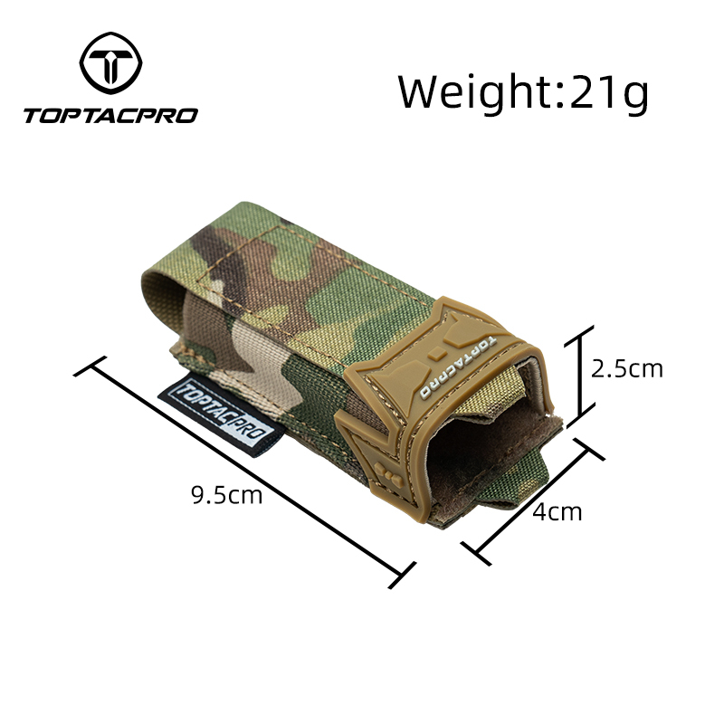 TOPTACPRO Tactical Single Mag Pouch 9mm Holder Cordura LSR MOLLE Strap 8536