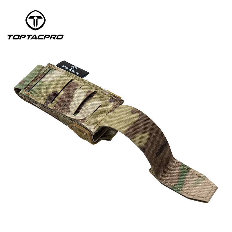 TOPTACPRO Tactical Single Mag Pouch 9mm Holder Cordura LSR MOLLE Strap 8536