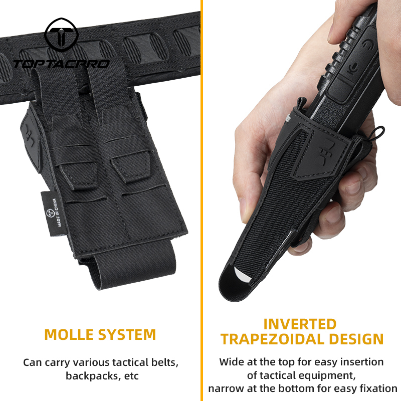 TOPTACPRO Tactical 556 Single Mag Pouch PVC Adhesive Seal 8537