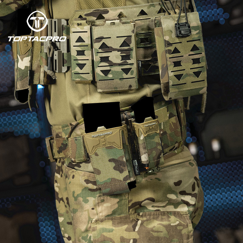 TOPTACPRO Tactical 556 Single Mag Pouch PVC Adhesive Seal 8537