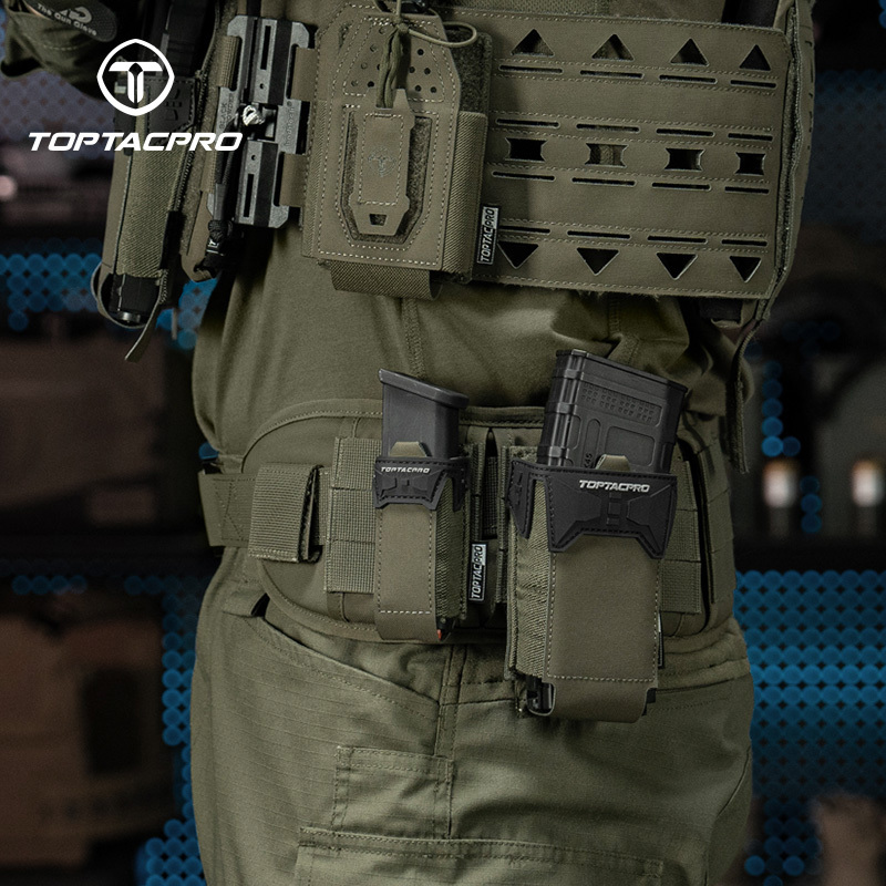 TOPTACPRO Tactical 556 Single Mag Pouch PVC Adhesive Seal 8537