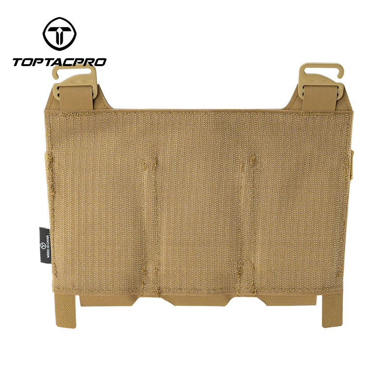 TOPTACPRO Tactical Pouch Triple 556 Mag Holder PVC Adhesive Seal Metal G-Buckle 8538