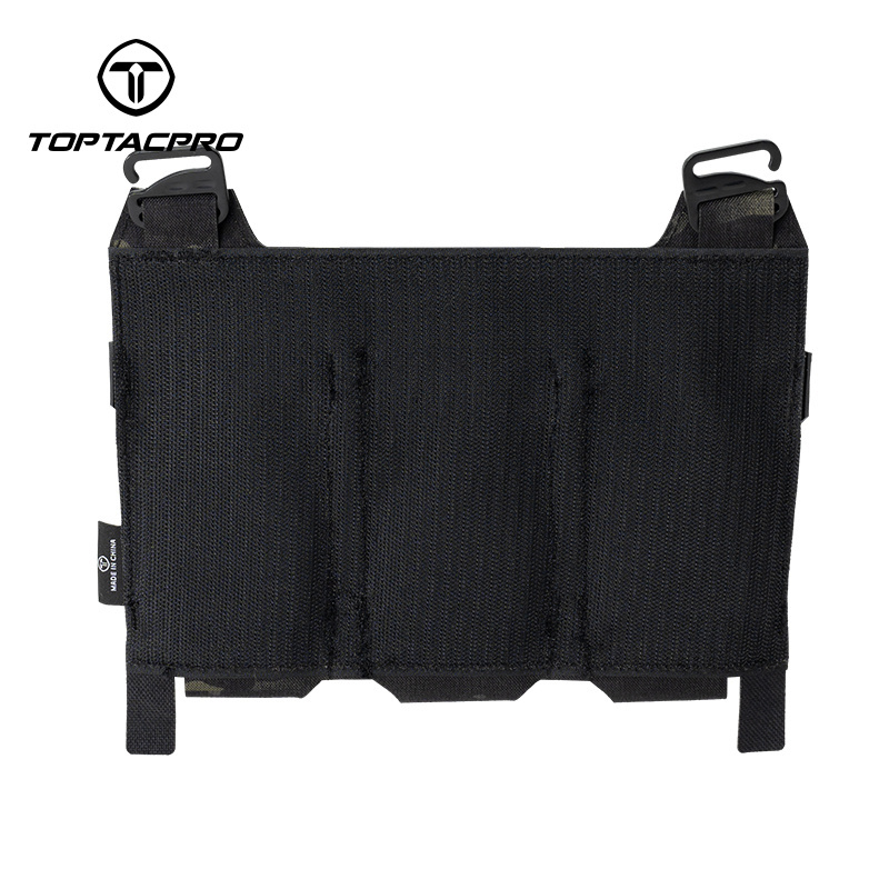 TOPTACPRO Tactical Pouch Triple 556 Mag Holder PVC Adhesive Seal Metal G-Buckle 8538