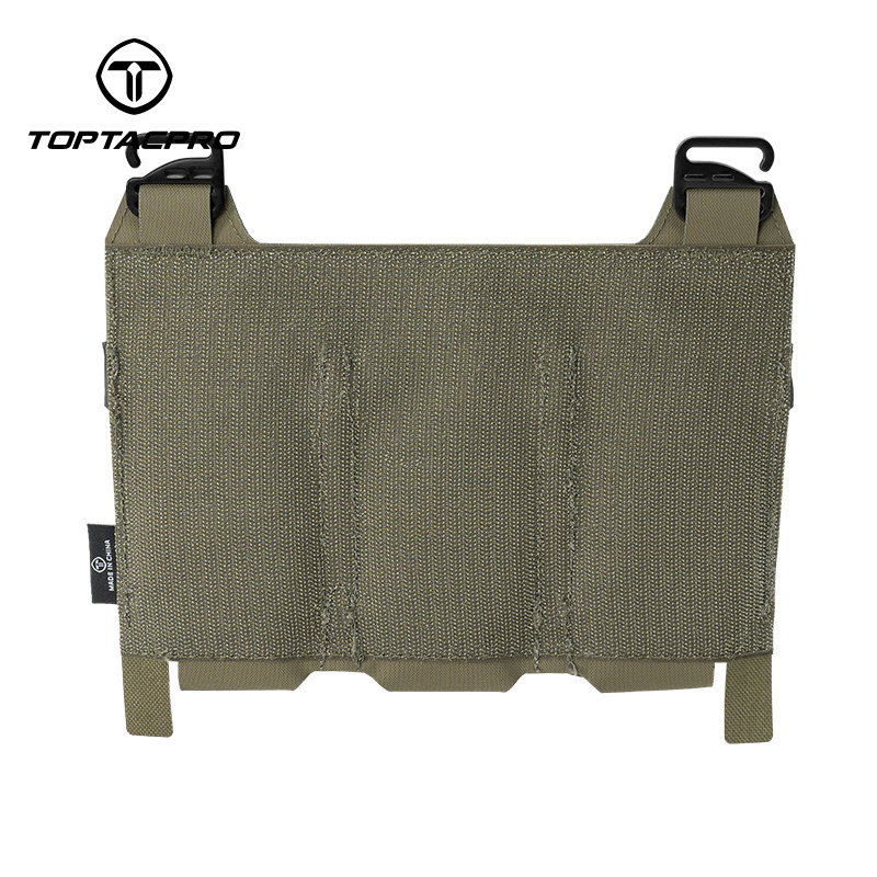 TOPTACPRO Tactical Pouch Triple 556 Mag Holder PVC Adhesive Seal Metal G-Buckle 8538
