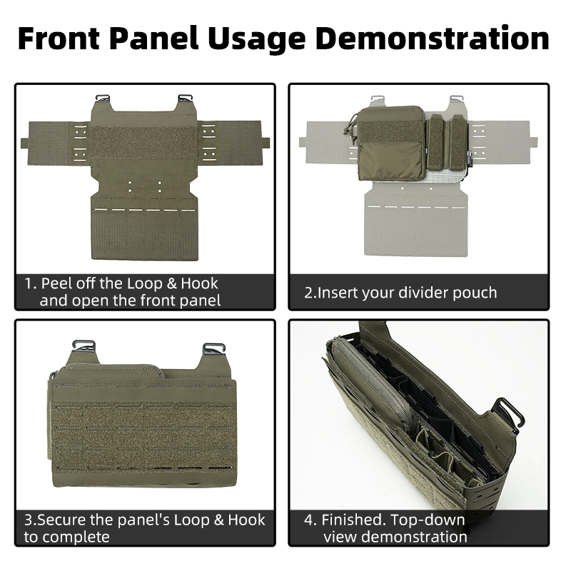 TOPTACPRO Tactical Front Panel Functional with Inner Tegris Board Open Design 8539