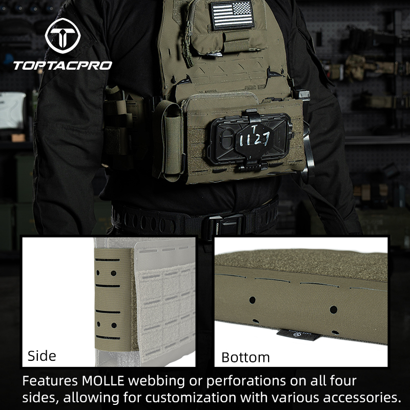 TOPTACPRO Tactical Front Panel Functional with Inner Tegris Board Open Design 8539