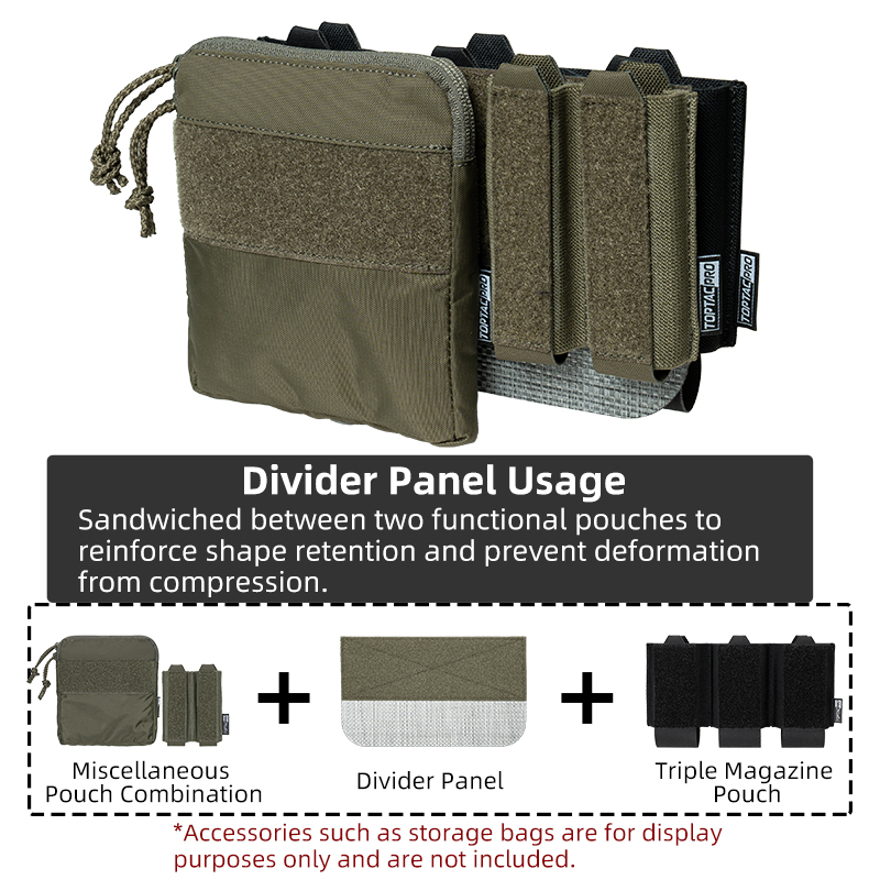 TOPTACPRO Tactical Front Panel Functional with Inner Tegris Board Open Design 8539