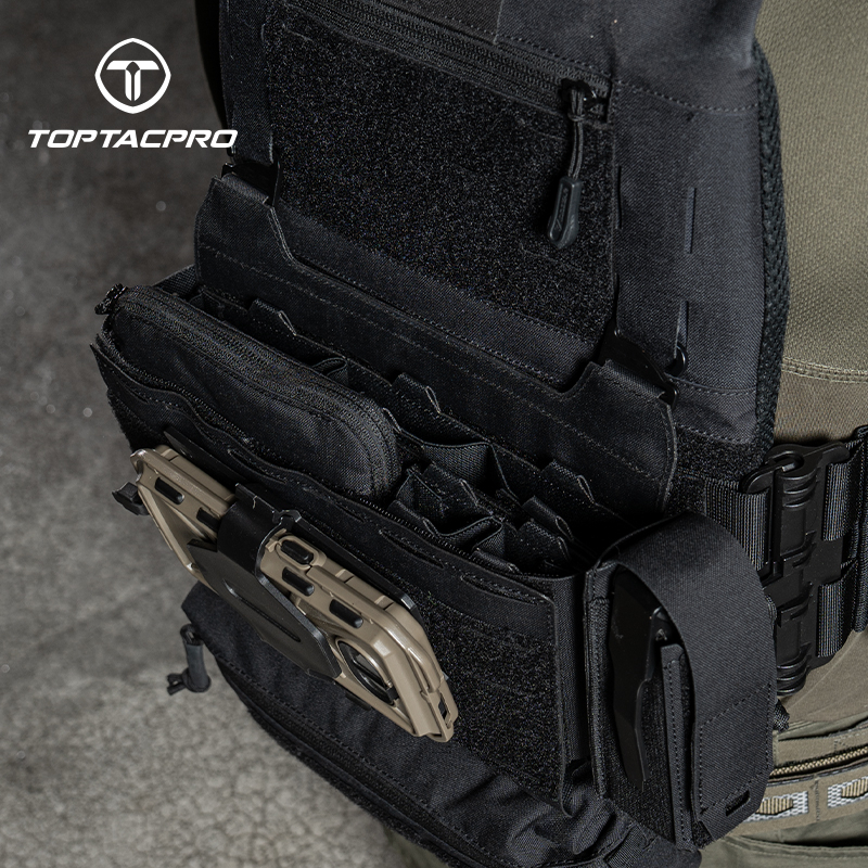 TOPTACPRO Tactical Kangaroo Set FERRO Style Double 9mm Mag Pouch Half Insert Pouch Cordura Tactical DOPE Set 8540