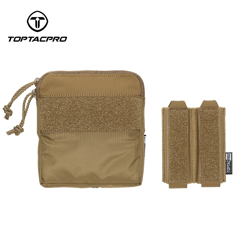 TOPTACPRO Tactical Kangaroo Set FERRO Style Double 9mm Mag Pouch Half Insert Pouch Cordura Tactical DOPE Set 8540