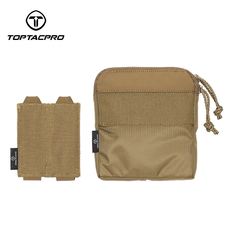 TOPTACPRO Tactical Kangaroo Set FERRO Style Double 9mm Mag Pouch Half Insert Pouch Cordura Tactical DOPE Set 8540