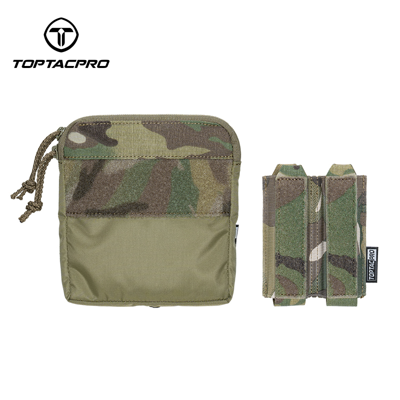 TOPTACPRO Tactical Kangaroo Set FERRO Style Double 9mm Mag Pouch Half Insert Pouch Cordura Tactical DOPE Set 8540