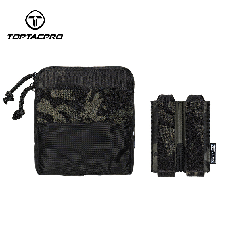 TOPTACPRO Tactical Kangaroo Set FERRO Style Double 9mm Mag Pouch Half Insert Pouch Cordura Tactical DOPE Set 8540
