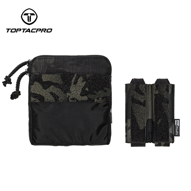 TOPTACPRO Tactical Kangaroo Set FERRO Style Double 9mm Mag Pouch Half Insert Pouch Cordura Tactical DOPE Set 8540