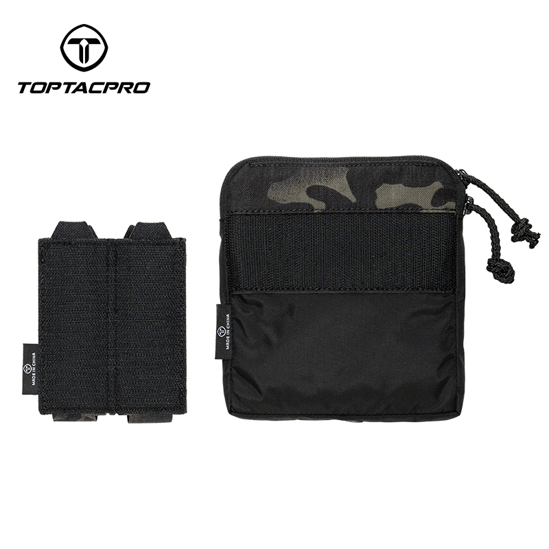 TOPTACPRO Tactical Kangaroo Set FERRO Style Double 9mm Mag Pouch Half Insert Pouch Cordura Tactical DOPE Set 8540