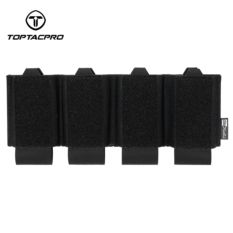 TOPTACPRO Tactical Quad 556 Mag Pouch Compartment Elastic Lightweight 8541
