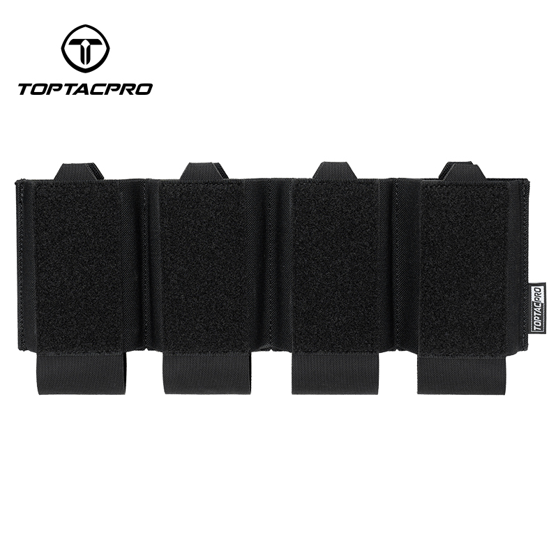 TOPTACPRO Tactical Quad 556 Mag Pouch Compartment Elastic Lightweight 8541