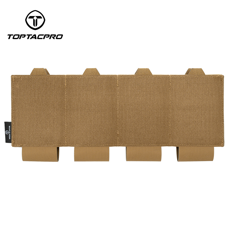 TOPTACPRO Tactical Quad 556 Mag Pouch Compartment Elastic Lightweight 8541