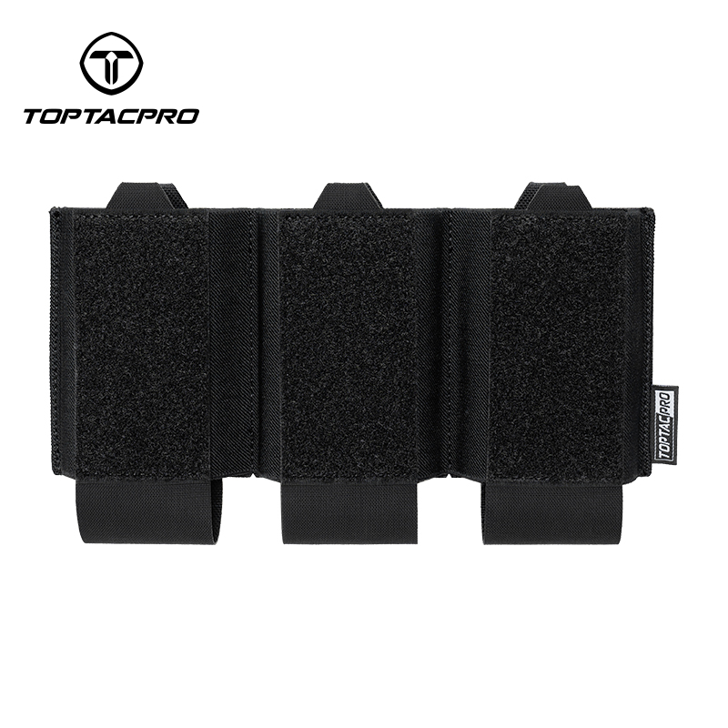 TOPTACPRO Tactical Triple 556 Mag Insert Pouch Hook&loop Elastic Band Lightweight 8542