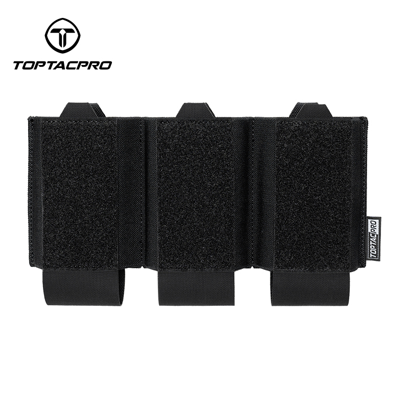 TOPTACPRO Tactical Triple 556 Mag Insert Pouch Hook&loop Elastic Band Lightweight 8542