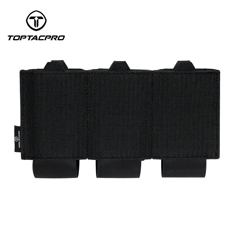 TOPTACPRO Tactical Triple 556 Mag Insert Pouch Hook&loop Elastic Band Lightweight 8542