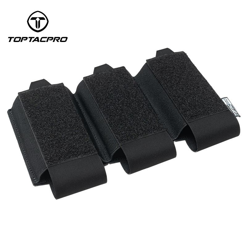TOPTACPRO Tactical Triple 556 Mag Insert Pouch Hook&loop Elastic Band Lightweight 8542