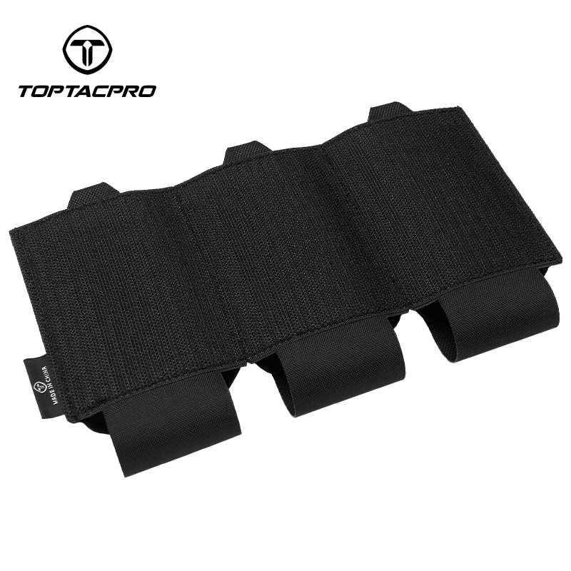 TOPTACPRO Tactical Triple 556 Mag Insert Pouch Hook&loop Elastic Band Lightweight 8542