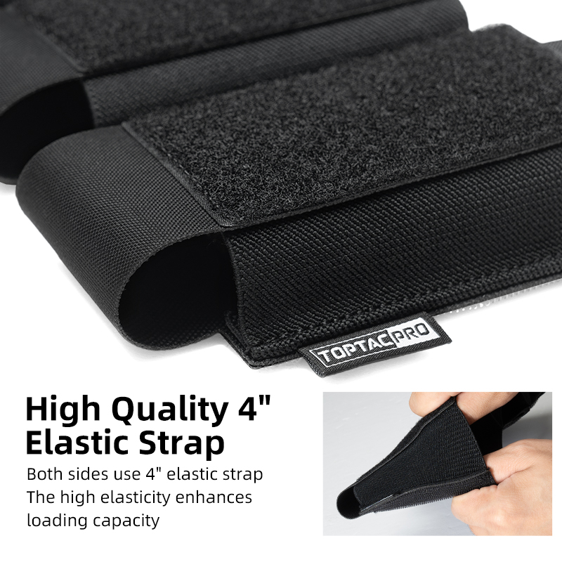 TOPTACPRO Tactical Triple 556 Mag Insert Pouch Hook&loop Elastic Band Lightweight 8542