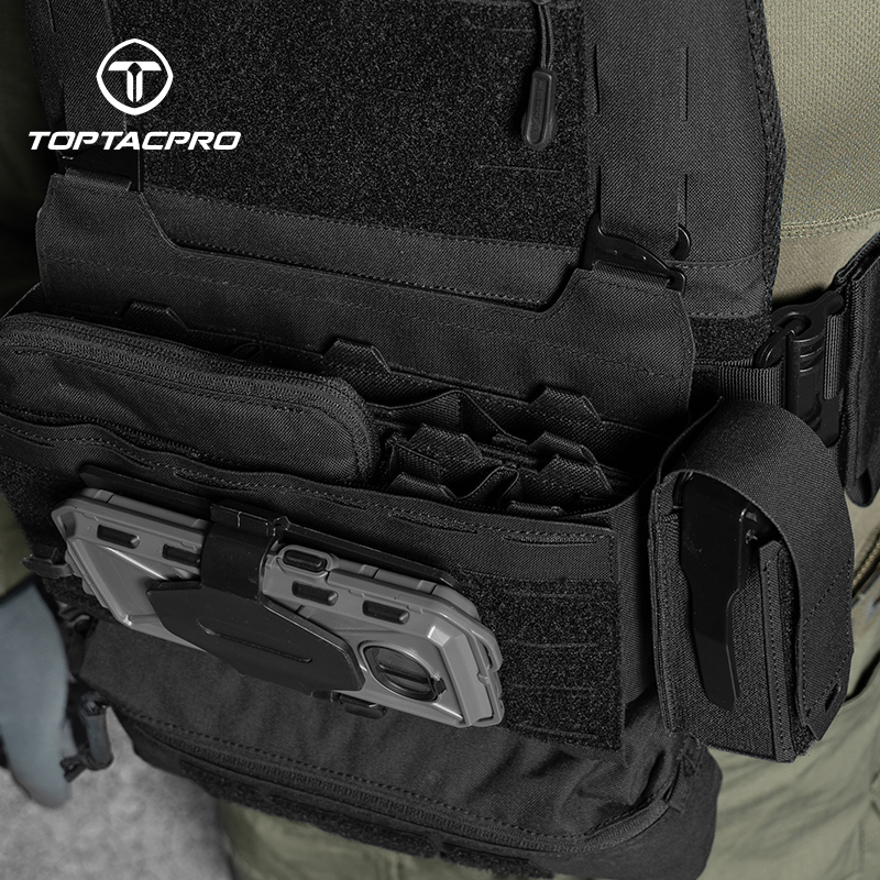 TOPTACPRO Tactical Triple 556 Mag Insert Pouch Hook&loop Elastic Band Lightweight 8542