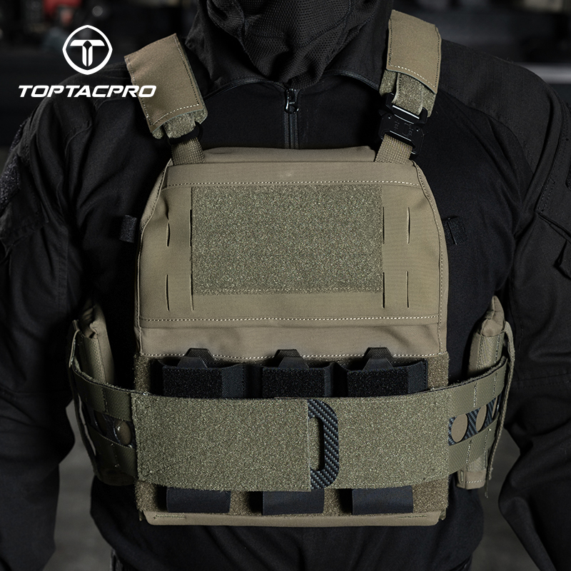 TOPTACPRO Tactical Triple 556 Mag Insert Pouch Hook&loop Elastic Band Lightweight 8542