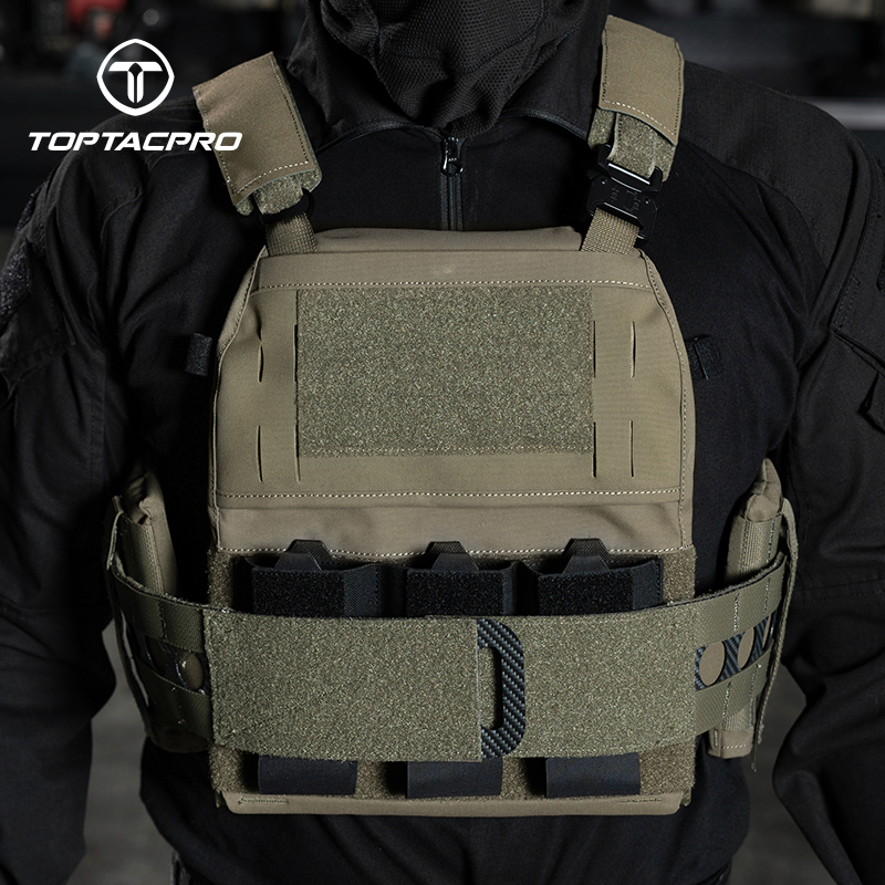 TOPTACPRO Tactical Triple 556 Mag Insert Pouch Hook&loop Elastic Band Lightweight 8542