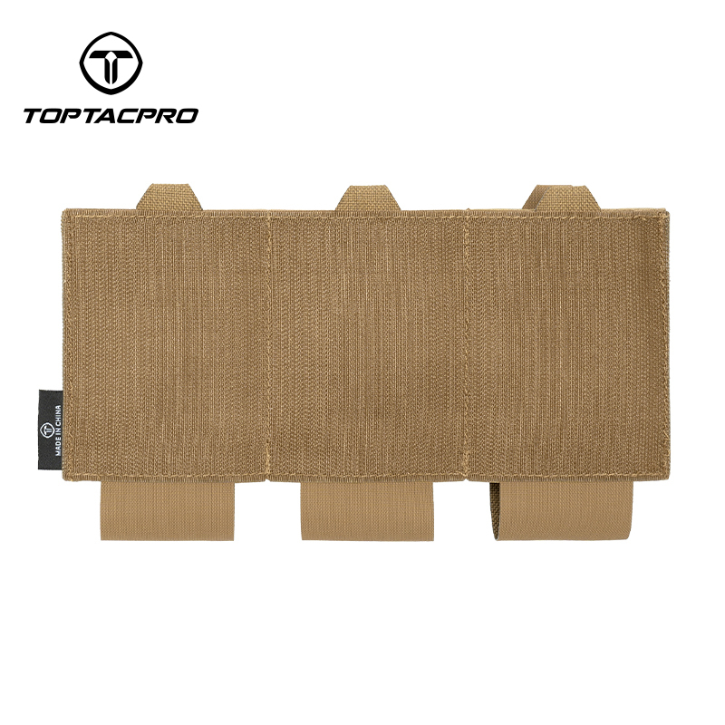TOPTACPRO Tactical Triple 556 Mag Insert Pouch Hook&loop Elastic Band Lightweight 8542
