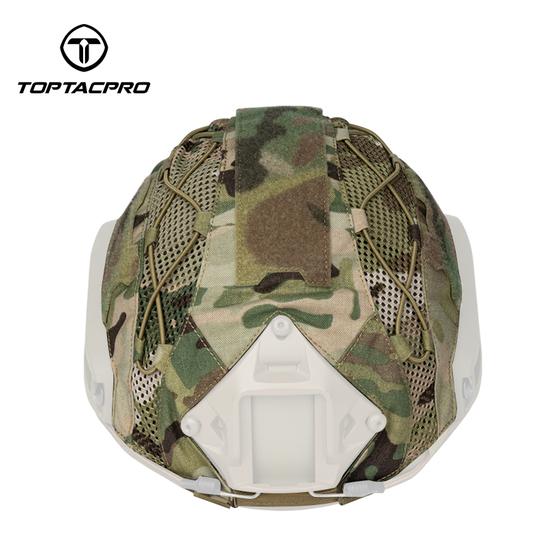 TOPTACPRO Tactical Helmet Camouflage Cover For Fast Helmet In Size S/M, Paintball Shooting Gear - Cordura 500D Nylon -Without Helmet 8801
