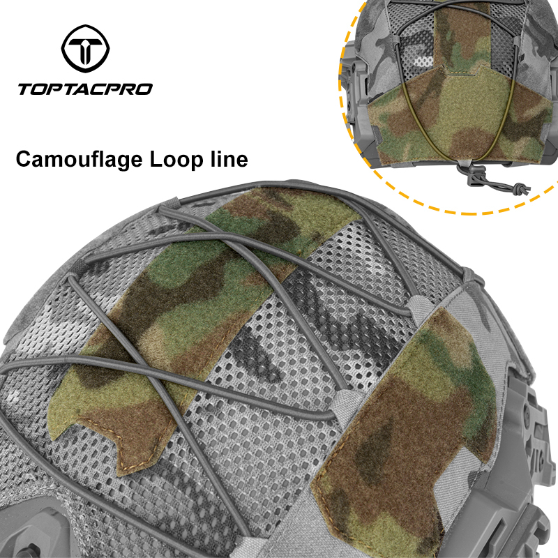 TOPTACPRO Tactical Helmet Cover For Wendy Helmet in Size M/L 500D Cordura Nylon 8802