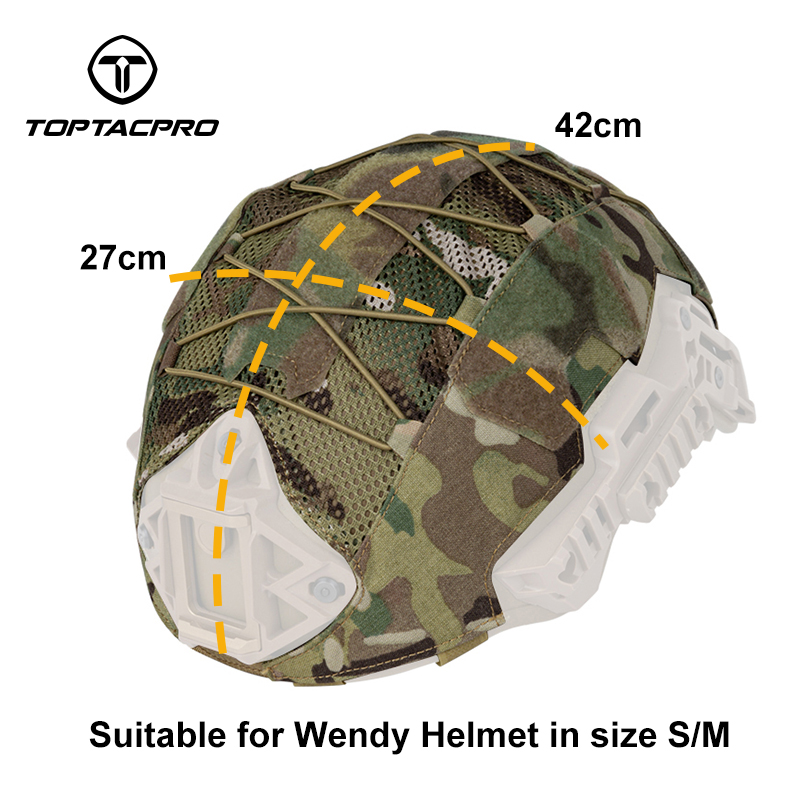 TOPTACPRO Tactical Helmet Cover For Wendy Helmet in Size M/L 500D Cordura Nylon 8802