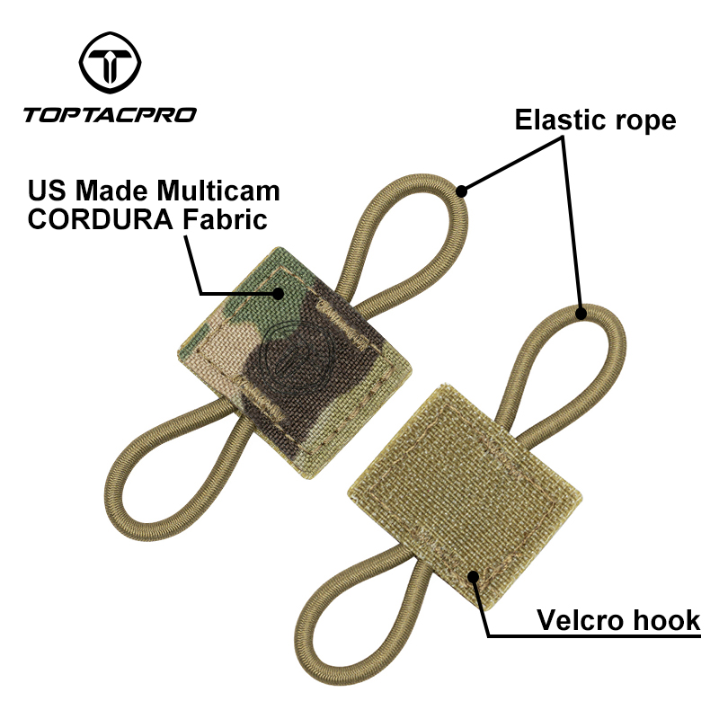 TOPTACPRO Binding Retainer MOLLE Webbing Elastic Binding Ribbon for MOLLE Backpacks (2PCS)  8901