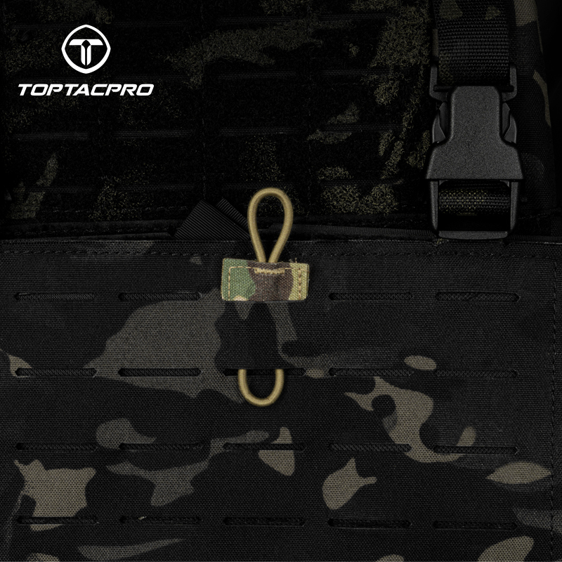 TOPTACPRO Binding Retainer MOLLE Webbing Elastic Binding Ribbon for MOLLE Backpacks (2PCS)  8901