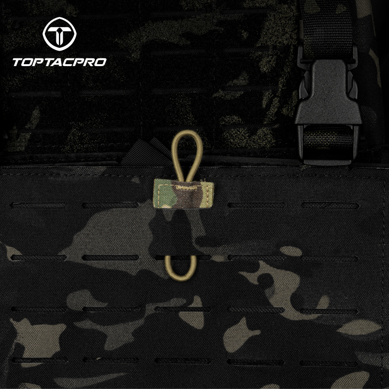 TOPTACPRO Binding Retainer MOLLE Webbing Elastic Binding Ribbon for MOLLE Backpacks (2PCS)  8901