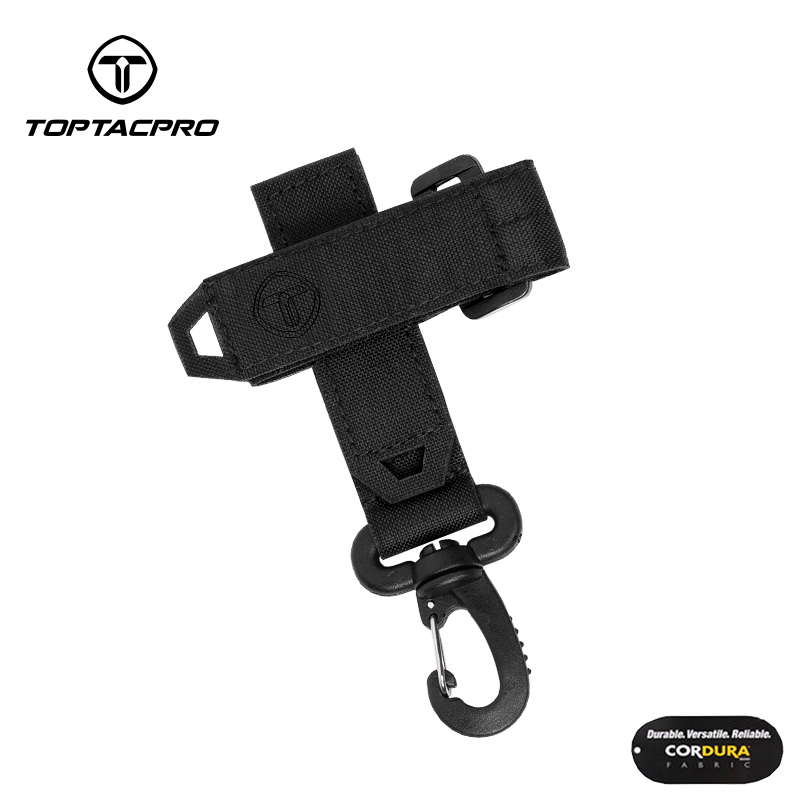 TOPTACPRO Tactical Gloves Holder Molle Key Ring Tactical Keychain Nylon Gear Keeper Glove Strap Molle Buckle 8902