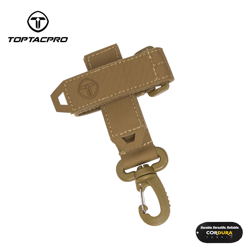 TOPTACPRO Tactical Gloves Holder Molle Key Ring Tactical Keychain Nylon Gear Keeper Glove Strap Molle Buckle 8902