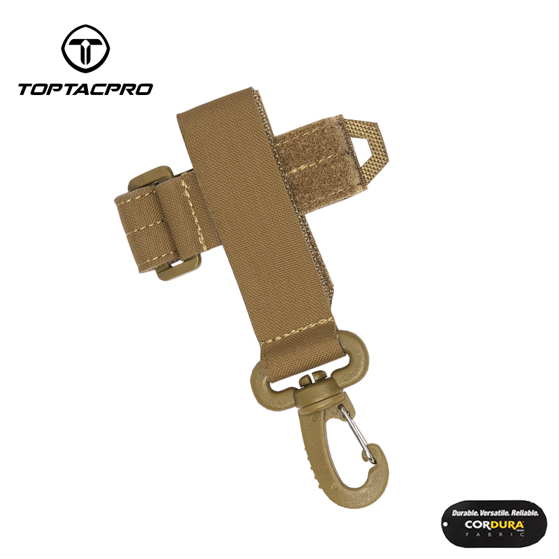 TOPTACPRO Tactical Gloves Holder Molle Key Ring Tactical Keychain Nylon Gear Keeper Glove Strap Molle Buckle 8902