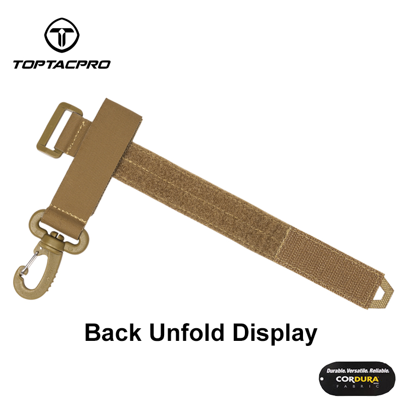 TOPTACPRO Tactical Gloves Holder Molle Key Ring Tactical Keychain Nylon Gear Keeper Glove Strap Molle Buckle 8902