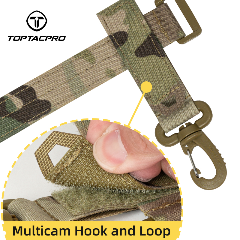 TOPTACPRO Gloves Hook Quick Release Buckle Hook&Loop Outdoor Accessory 8902