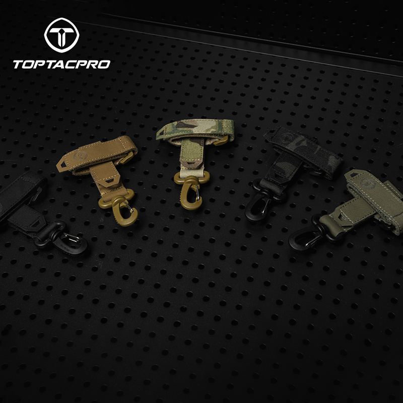 TOPTACPRO Tactical Gloves Holder Molle Key Ring Tactical Keychain Nylon Gear Keeper Glove Strap Molle Buckle 8902