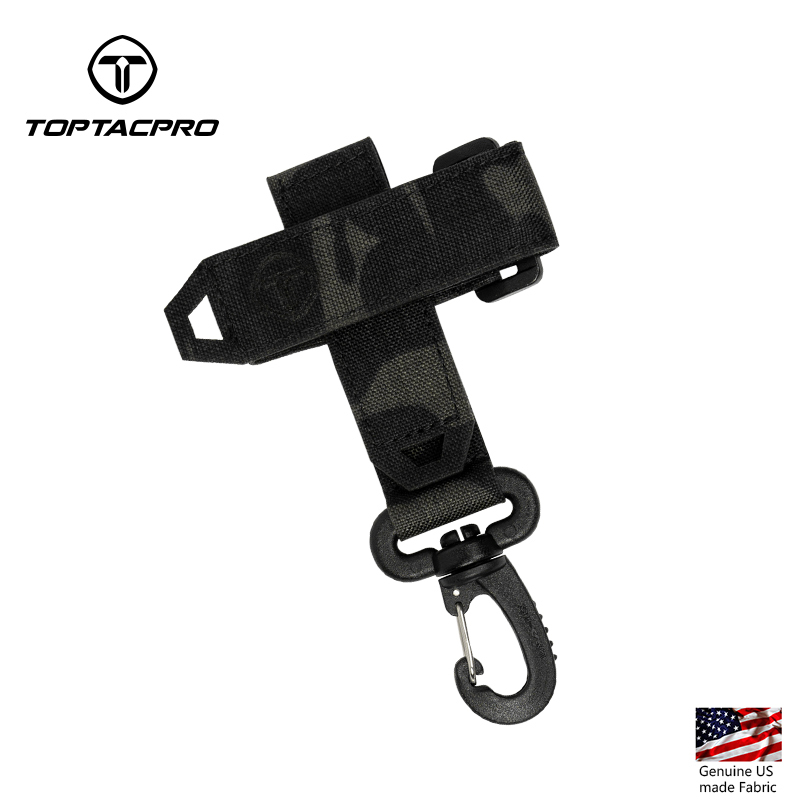 TOPTACPRO Tactical Gloves Holder Molle Key Ring Tactical Keychain Nylon Gear Keeper Glove Strap Molle Buckle 8902