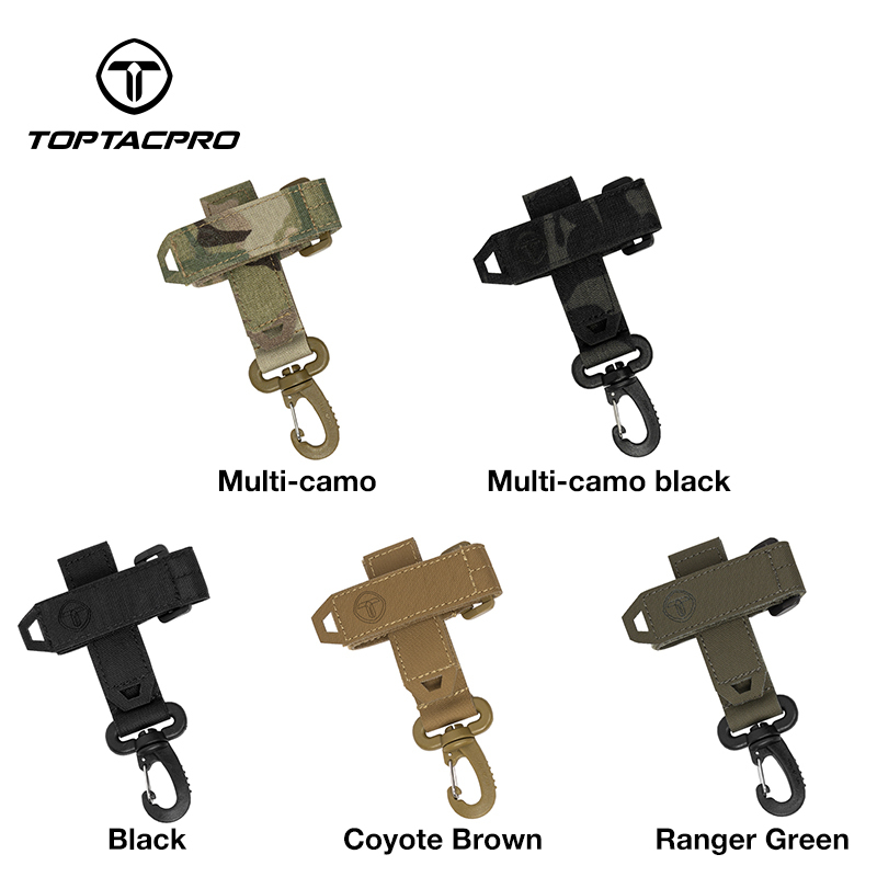 TOPTACPRO Tactical Gloves Holder Molle Key Ring Tactical Keychain Nylon Gear Keeper Glove Strap Molle Buckle 8902